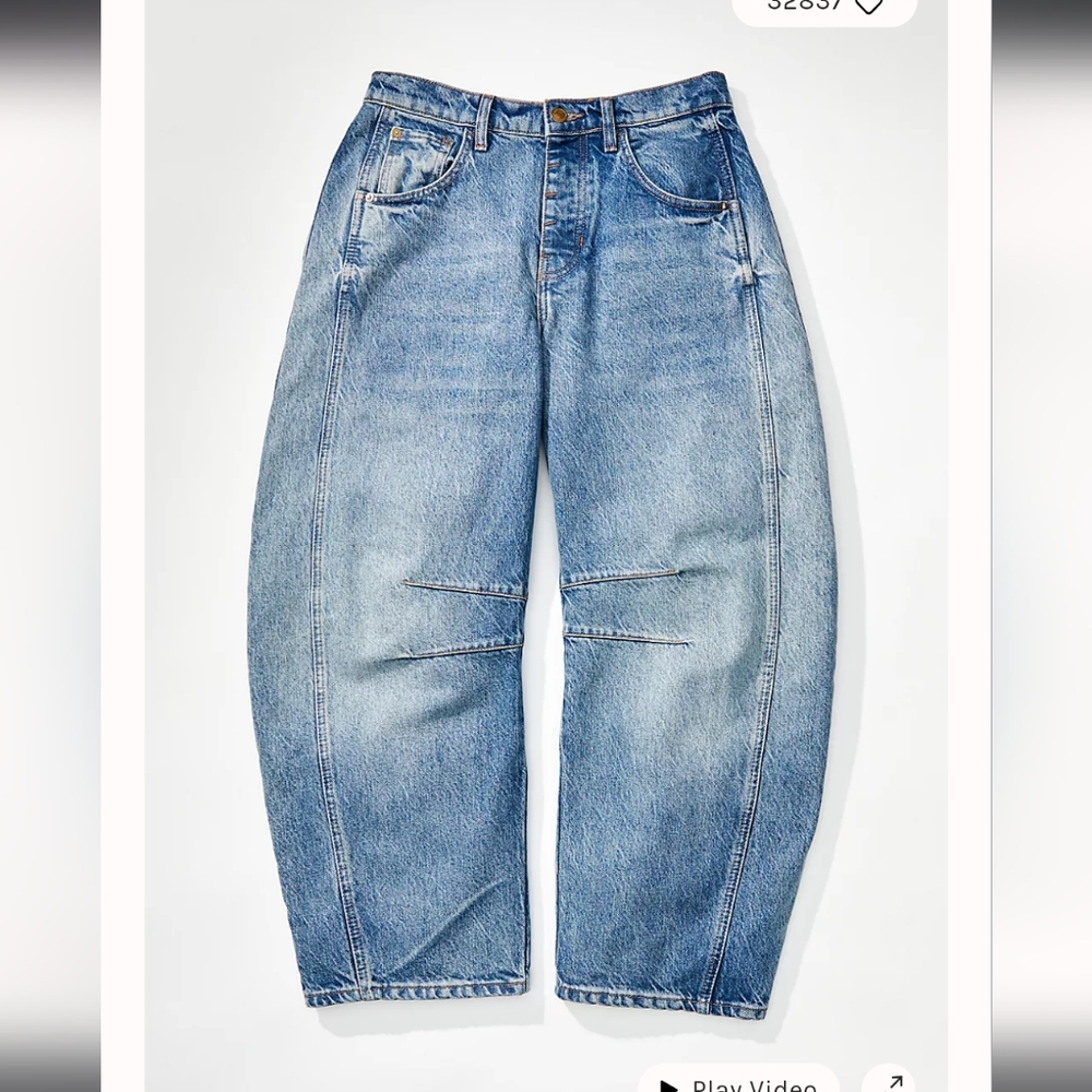 We the Free Mid Rise Barrel Jeans NEW